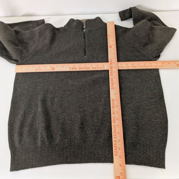 Beretta Lambswool 1/4 Zip Sweater Mens Size XL Dark Green Elbow Patches Pullover - Picture 14 of 16